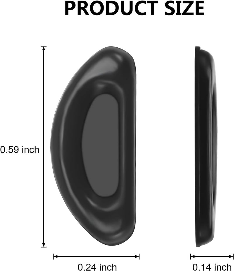YR 20 Pairs Eyeglass Nose Pads Stick On Silicone Anti-Slip for Glasses Sunglasses Thin Nose Pads Eyeglasses, Adhesive Nose Pad for Eyeglass, Anti Slip Eyeglass Nose Pads (Black) - Image 4